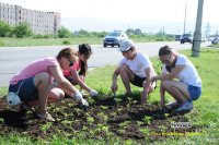 Кызыл. Участники семинара по ландшафтному дизайну претворяют знания на практике, готовят столицу к юбилею