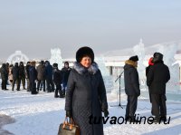 Первое  место в Первом в истории Тувы конкурсе ледовых скульптур завоевала работа «Сибирский ветер»