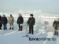 Первое  место в Первом в истории Тувы конкурсе ледовых скульптур завоевала работа «Сибирский ветер»