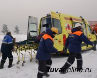 В Туве проводились учения по ликвидации последствий ДТП на федеральной трассе