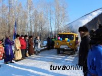 В одном из труднодоступных сел Тувы торжественно открыли новый мост