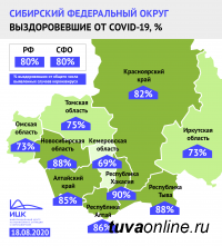 Доля выздоровевших в Республике Тыва за неделю увеличилась на 4%