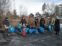 В Кызыле прошел первый массовый весенний субботник