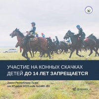 Министерство образования напоминает жителям Тувы о запрете участия детей в конных скачках