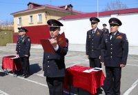 В Туве присягу приняли новые сотрудники органов внутренних дел