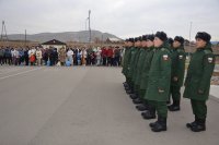 В Туве проводили на срочную службу первых новобранцев осеннего призыва