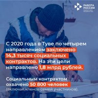 В Туве за три года выдано более 50 тыс соцконтрактов