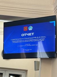 Сенатор Дина Оюн отчиталась о проделанной работе за 2023 год