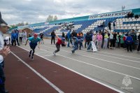 В Туве в соревнованиях по пожарно-спасательному спорту участвуют пожарные из Монголии