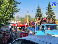 В Тандинский кожуун Тувы приехали народные пожарные дружины из других районов