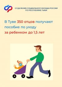 В Туве 350 работающих отцов получают пособие по уходу за ребенком до 1,5 лет