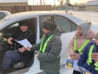 В городе Чадане в Туве маленькие пешеходы напомнили, как важно «светиться» на дороге