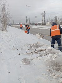 МУП Благоустройство ежедневно ведет очистку улиц Кызыла от снега